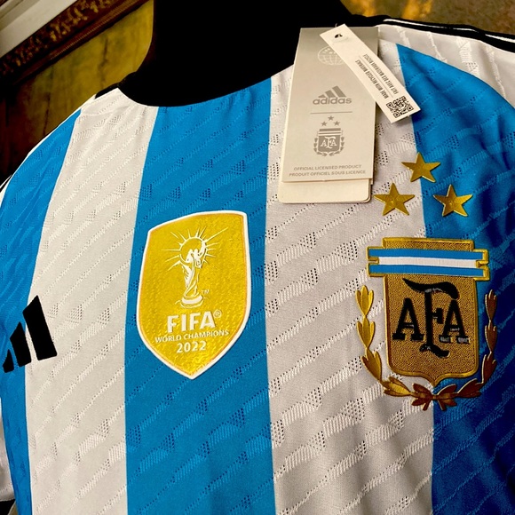 adidas Other - Adidas Argentina 🇦🇷 jersey 2023 with 3 stars ⭐️⭐️⭐️ Messi #10 sizes S M L XL